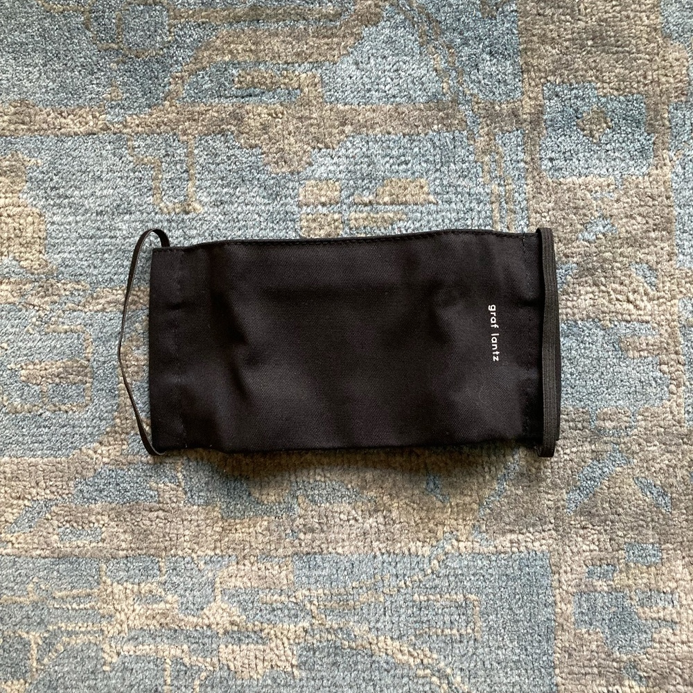 New Graf Lantz Anshin Organic Cotton Face Mask with ear band - Black